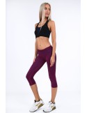 Amaranth 3/4 fitted sports leggings MR81183 - Online store - Boutique